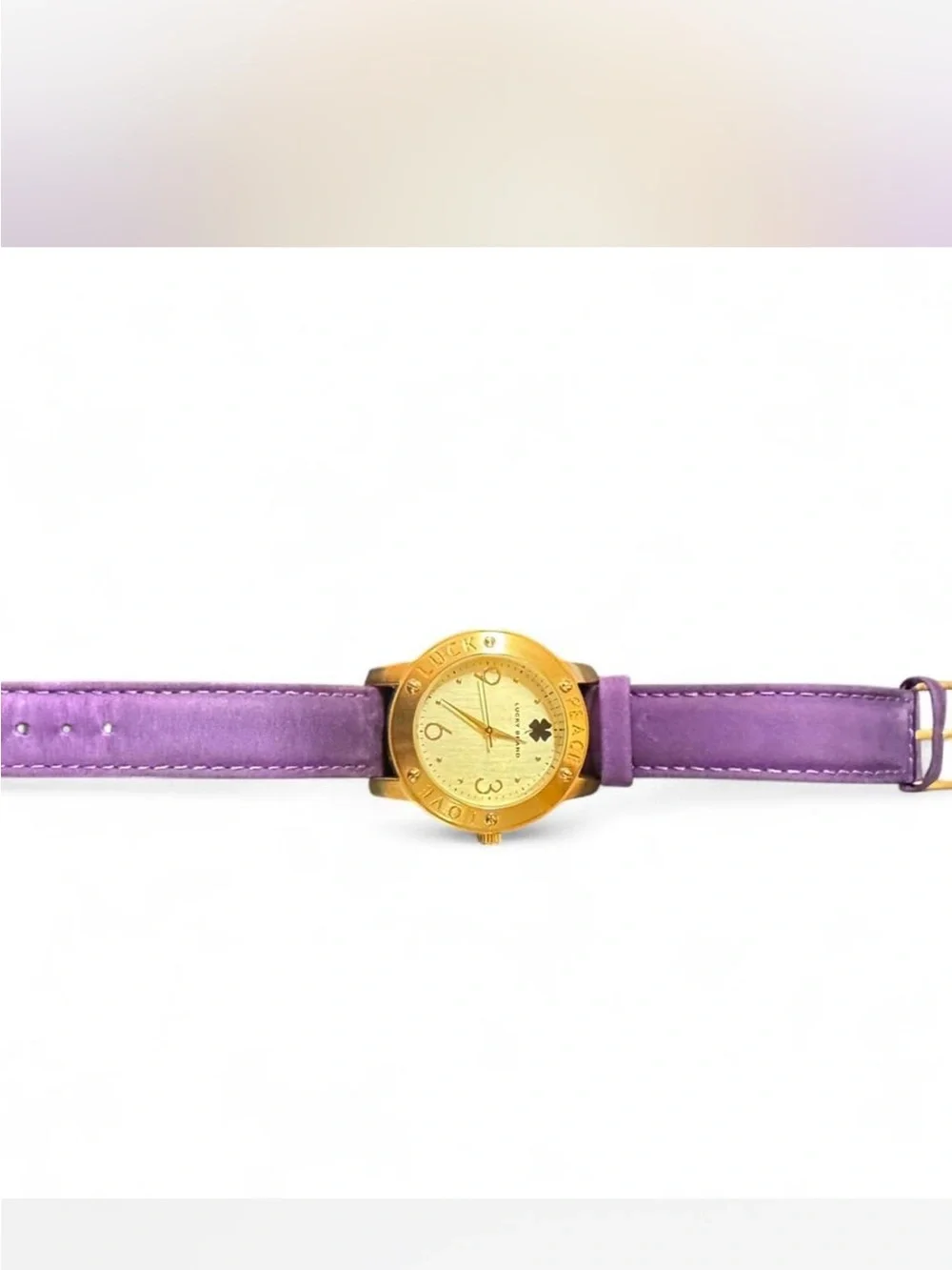 Lucky Brand Gold-Tone Dial Women's Watch with Purple Strap